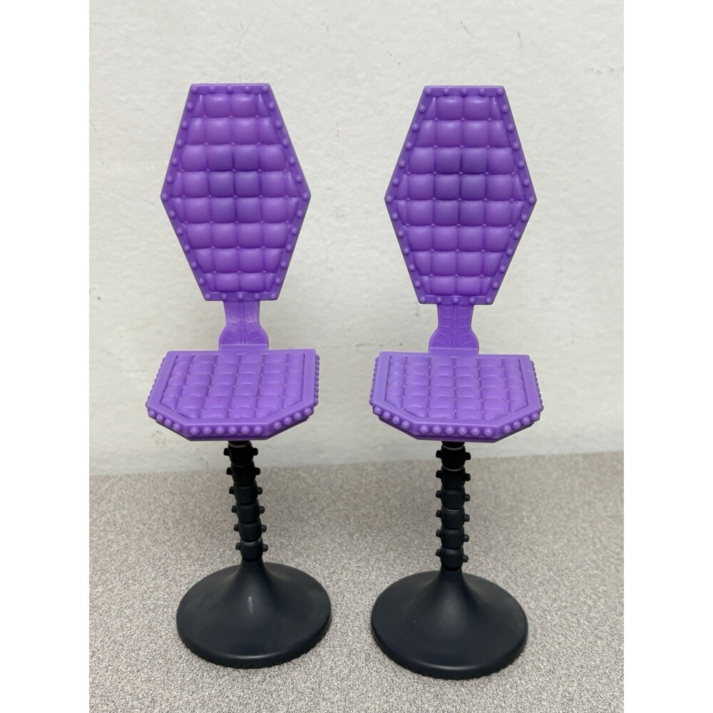Mattel Monster High Deadluxe High School Playset Chair Stools Purple Pair
